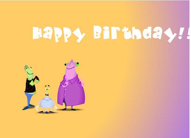 Singing Birthday Card
 eCards Alien Birthday Song