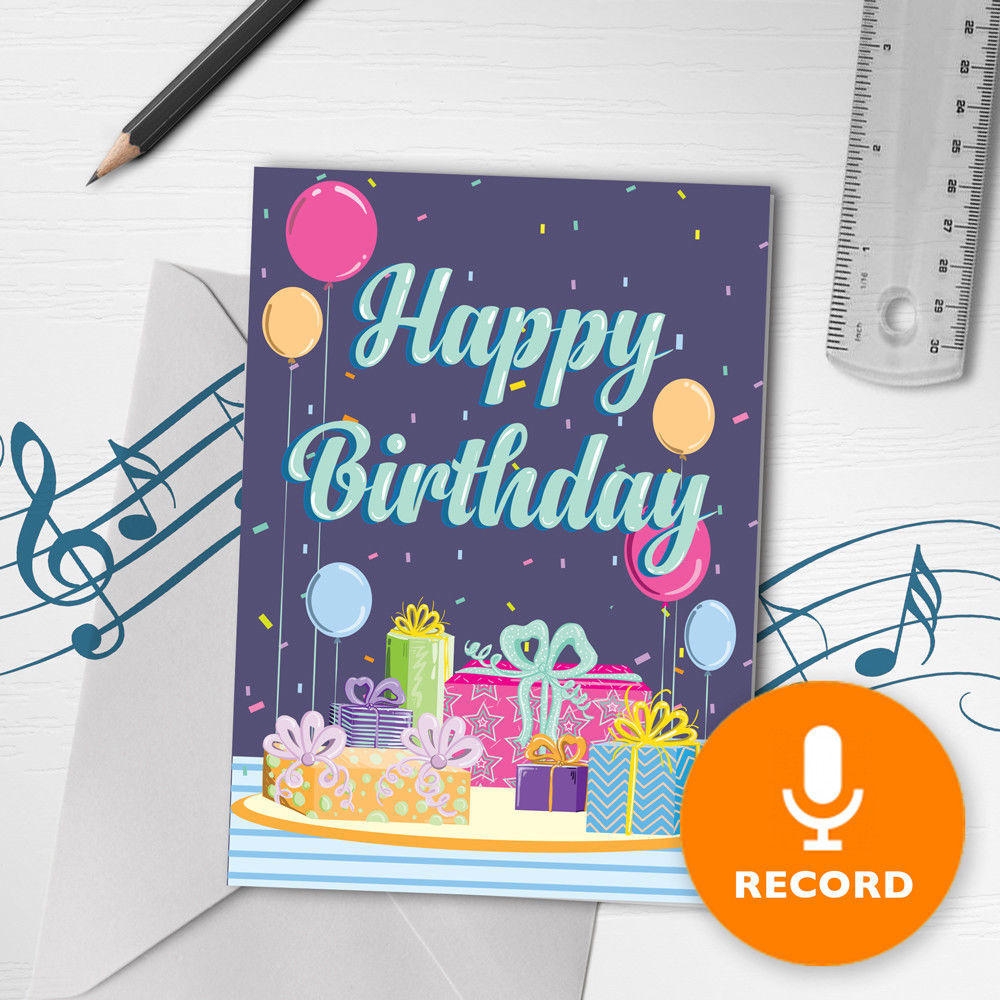 Singing Birthday Card
 120s Happy Birthday Card With Music Musical Birthday