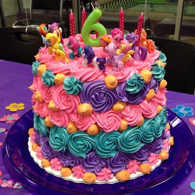 Six Year Old Birthday Party Ideas
 My Little Pony cake gone crazy A fun birthday cake for my