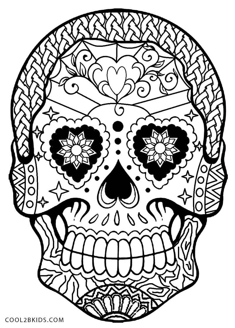 Skull Coloring Pages For Kids
 Printable Skulls Coloring Pages For Kids