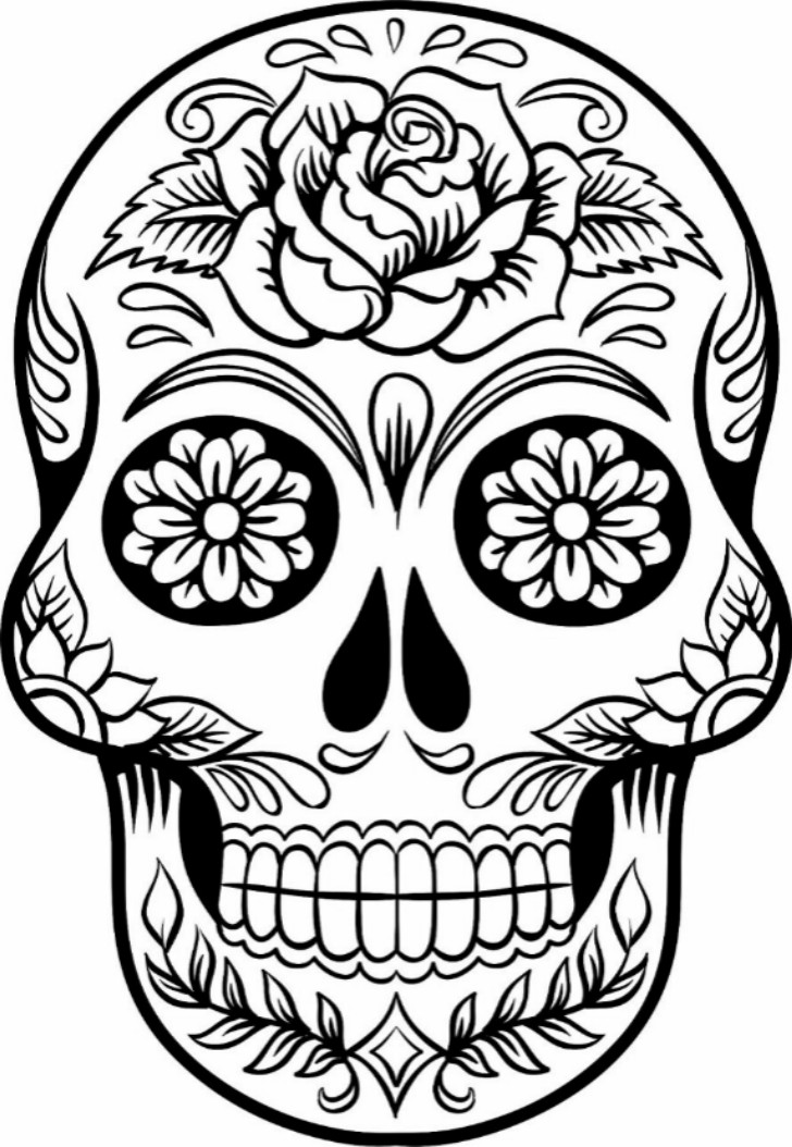Skull Coloring Pages For Kids
 Printable sugar skull coloring pages