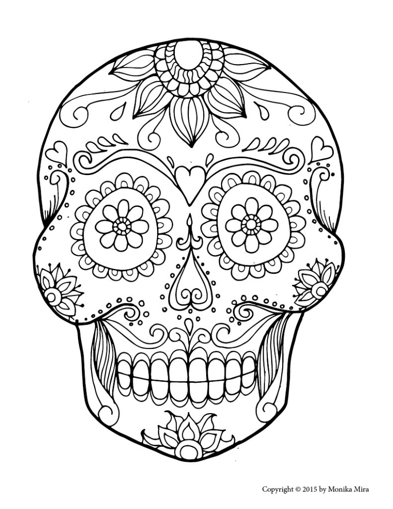 Skull Coloring Pages For Kids
 How to Draw Sugar Skulls Video Art Tutorial Lucid Publishing