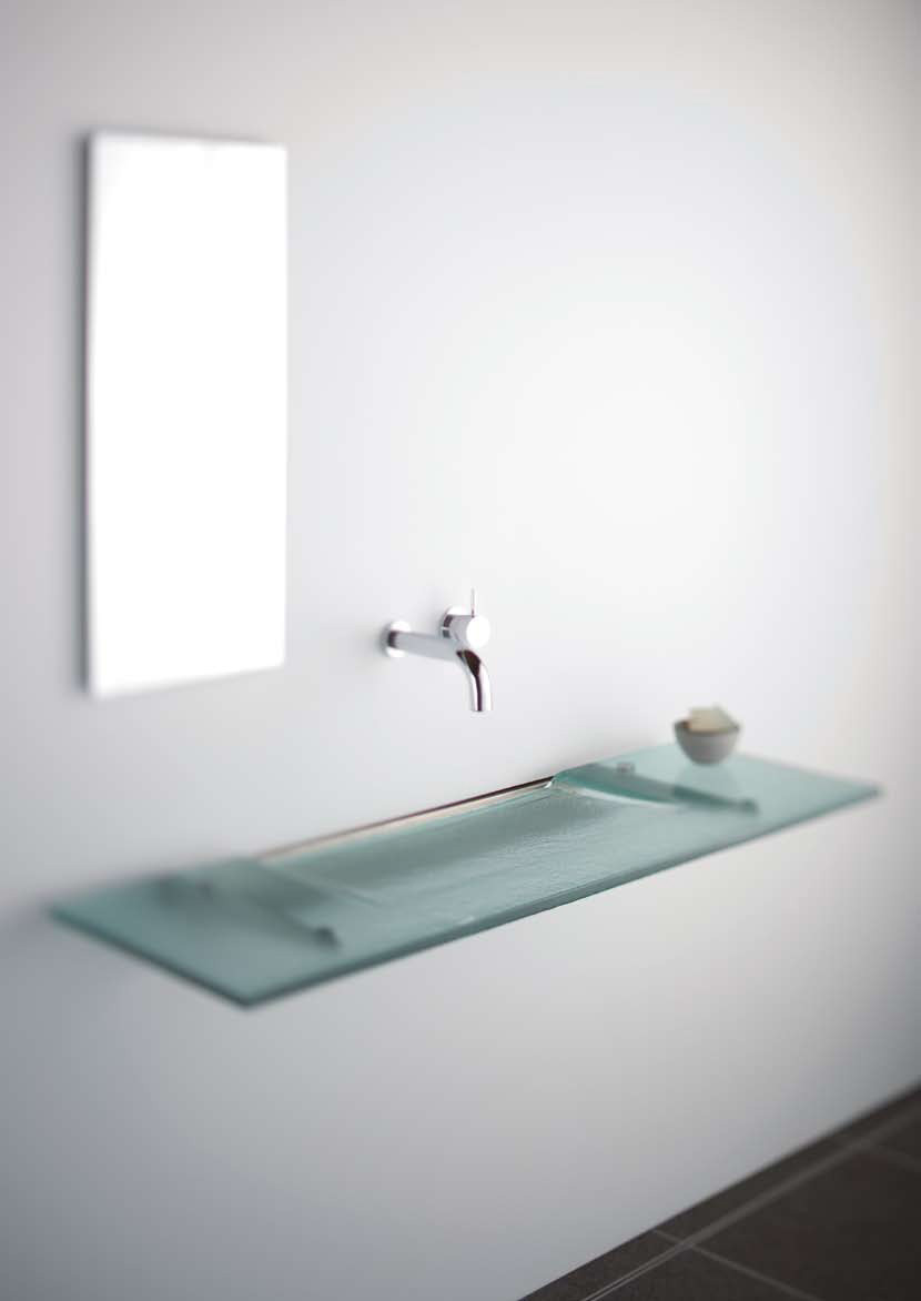 Slim Bathroom Sink
 Very Slim Glass Bathroom Sink – Linea Washplane Seafoam
