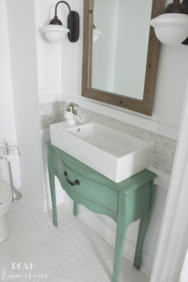 Slim Bathroom Sink
 BEFORE & AFTER Jessica s Gorgeous Narrow Half Bathroom
