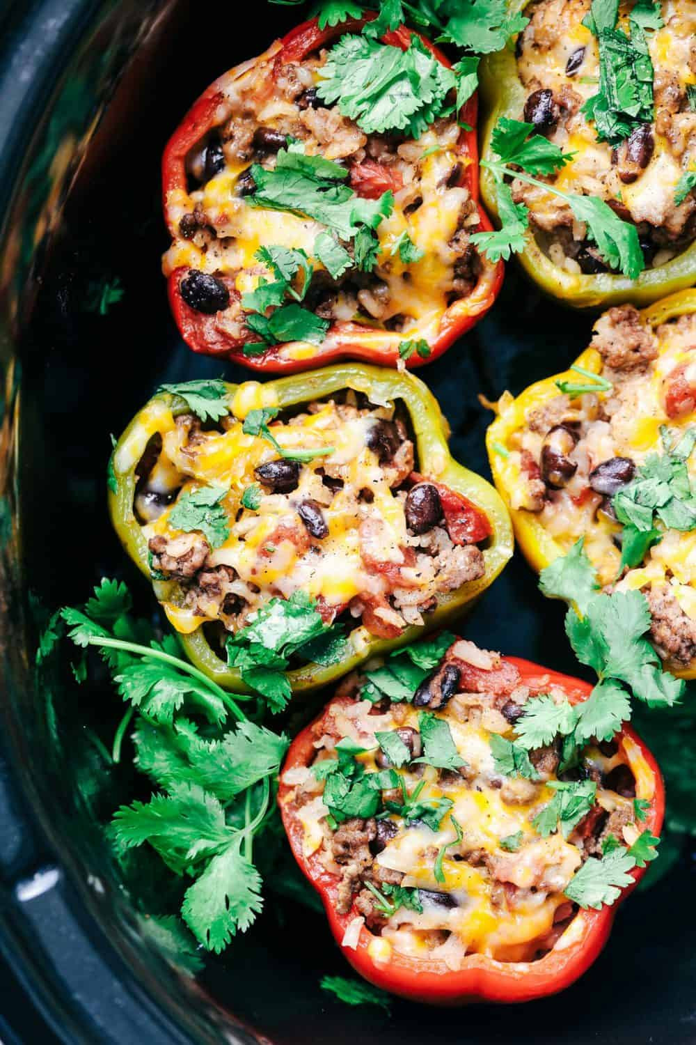 Slow Cooker Stuffed Bell Peppers
 Slow Cooker Stuffed Bell Peppers