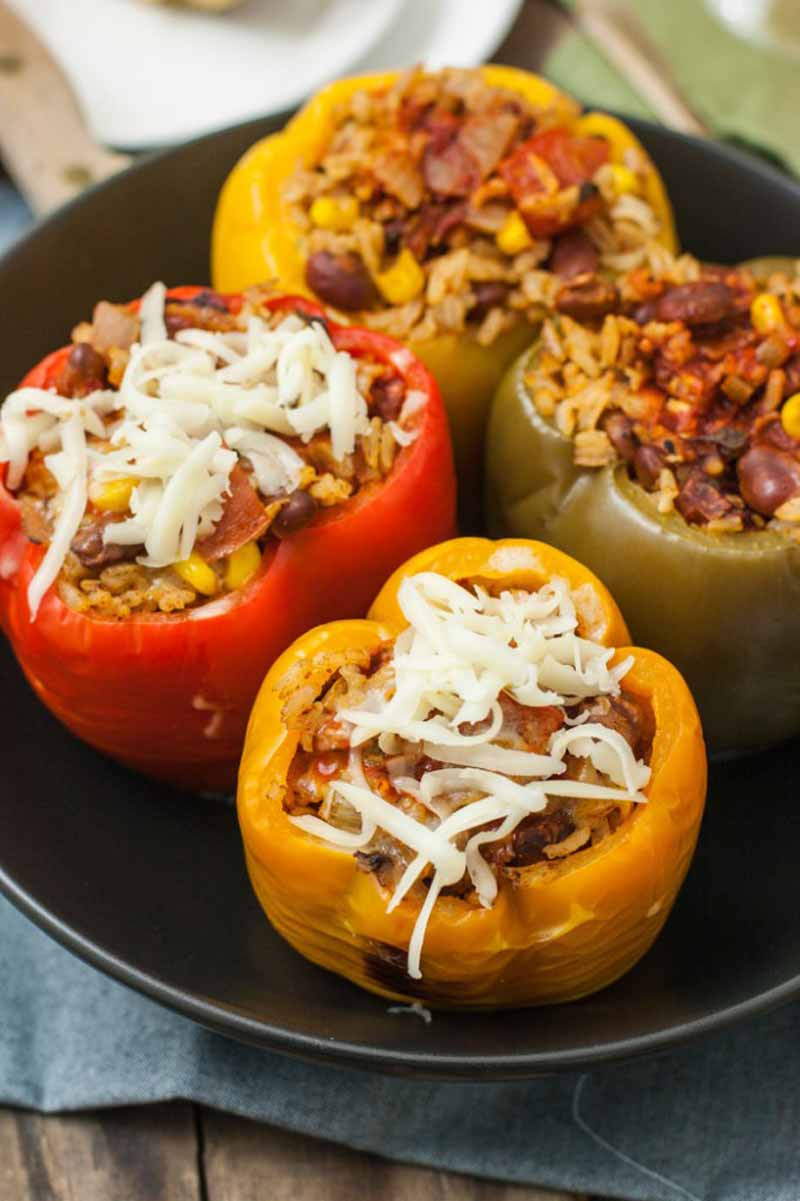 Slow Cooker Stuffed Bell Peppers
 Ve arian Vegan Slow Cooker Stuffed Southwest Bell