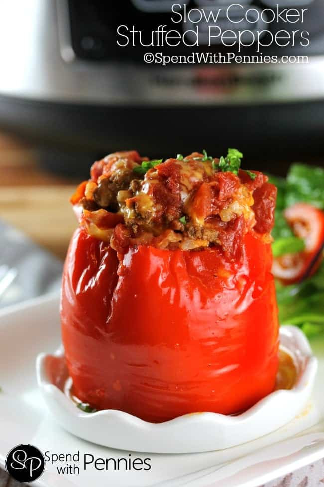 Slow Cooker Stuffed Bell Peppers
 Crock Pot Stuffed Peppers Spend With Pennies