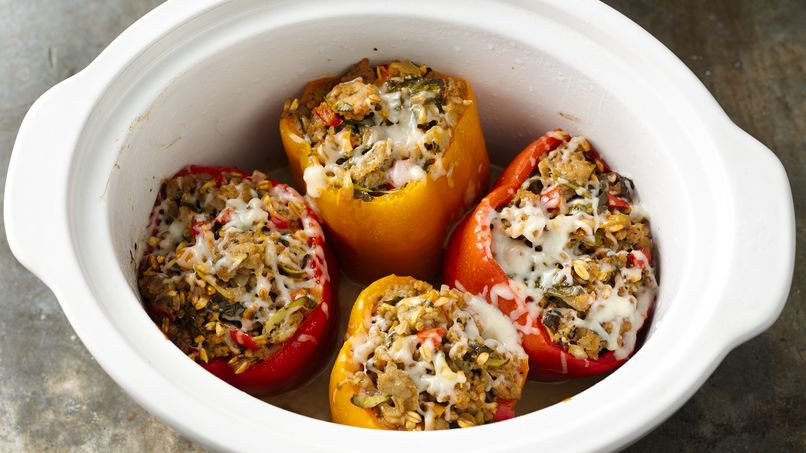 Slow Cooker Stuffed Bell Peppers
 Slow Cooker Italian Sausage and Farro Stuffed Peppers