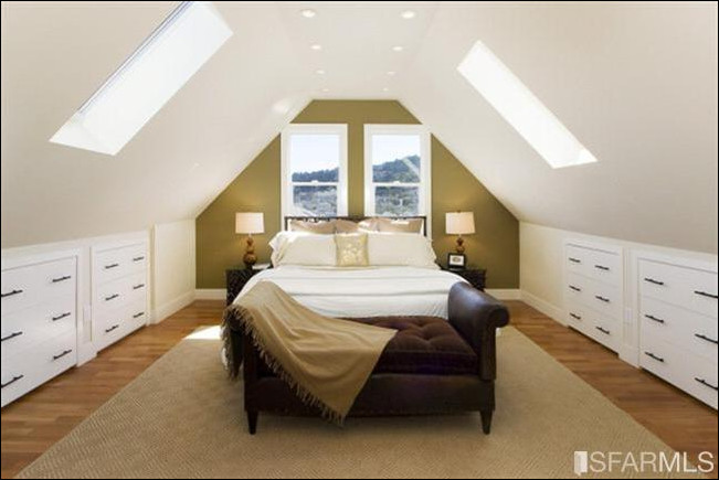 Small Attic Bedroom Sloping Ceilings
 Language of Color and Texture Great Design for Sloped