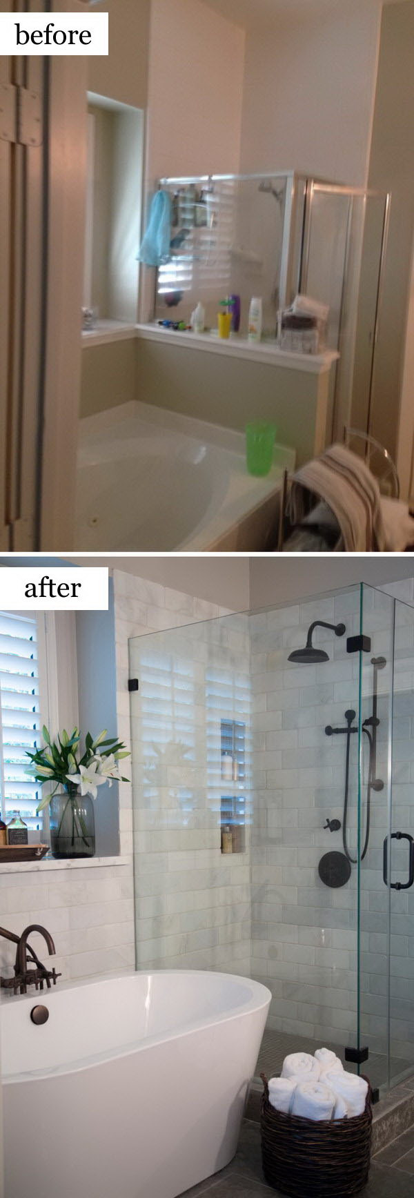 Small Bathroom Remodel With Tub
 Before and After Makeovers 20 Most Beautiful Bathroom