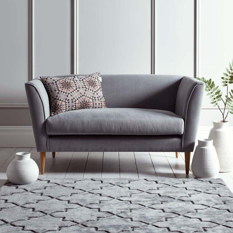 Small Bedroom Sofa
 Timsbury Two Seater Sofa in Grey