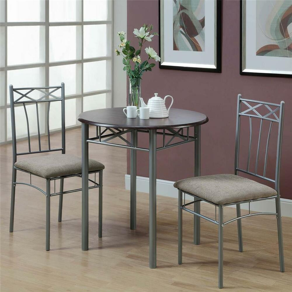 Small Kitchen Table Sets
 CAPPUCCINO FINISH 3 PIECE BISTRO SMALL DINING SET Kitchen