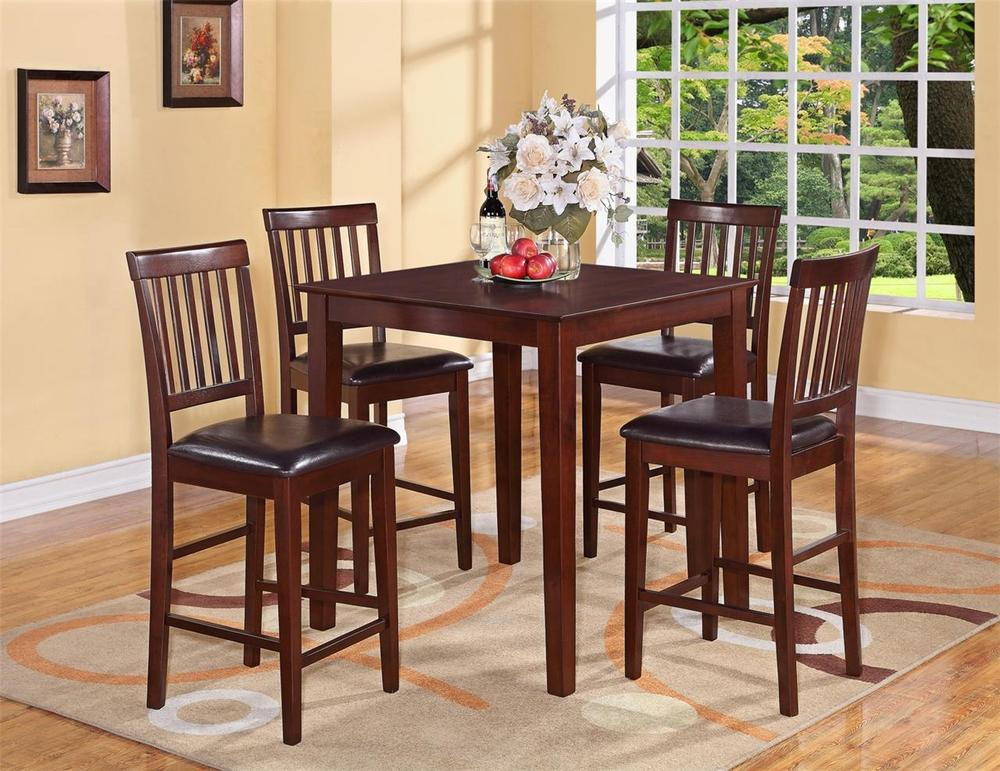 Small Kitchen Tables With Stools
 5PC VERNON SQUARE COUNTER HEIGHT KITCHEN TABLE WITH 4
