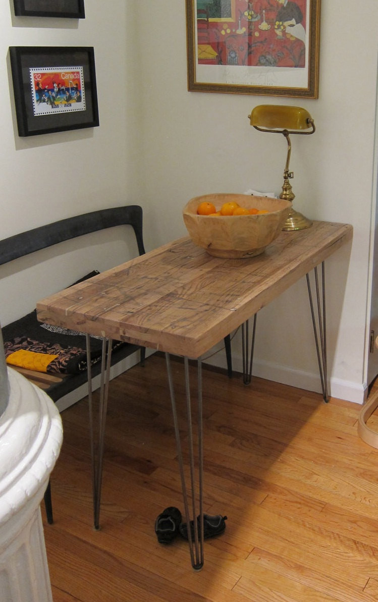 Small Kitchen Tables With Stools
 Small Kitchen Table Reclaimed Oak Hairpin Legs