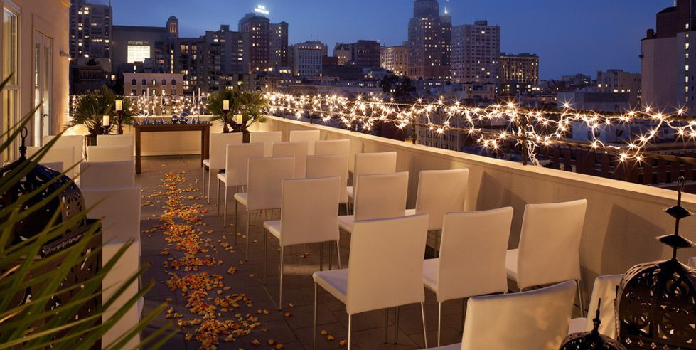 Small Wedding Venues Chicago
 rooftop wedding reception Google Search