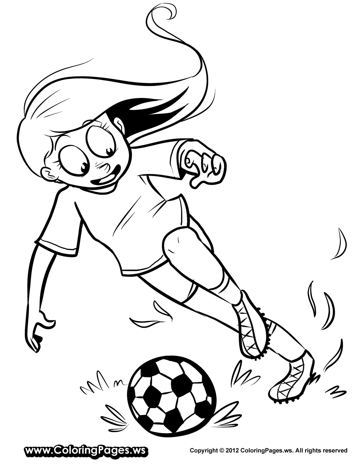 Soccer Girls Coloring Pages
 Soccer Player Coloring Pages Soccer Player