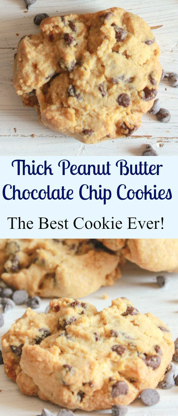 Soft Peanut Butter Chocolate Chip Cookies
 Thick Peanut Butter Chocolate Chip Cookies so easy and I