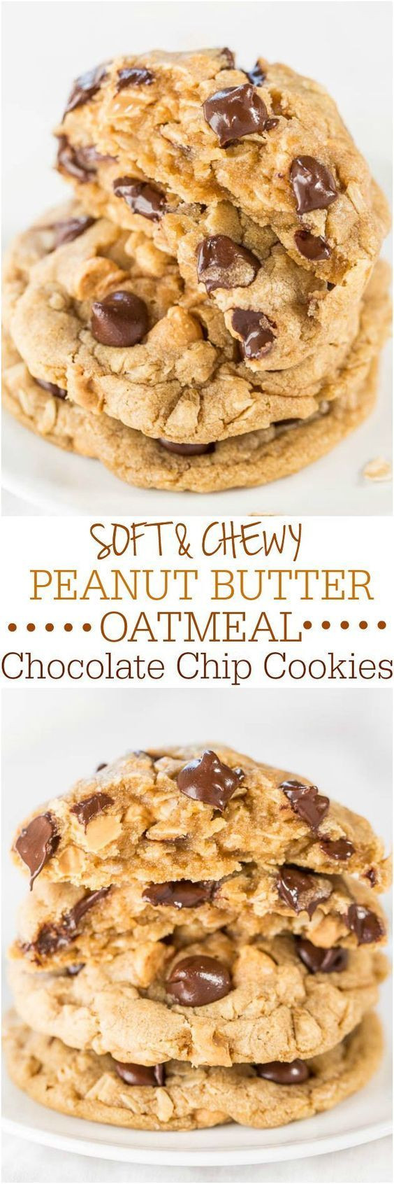 Soft Peanut Butter Chocolate Chip Cookies
 Soft and Chewy Peanut Butter Oatmeal Chocolate Chip