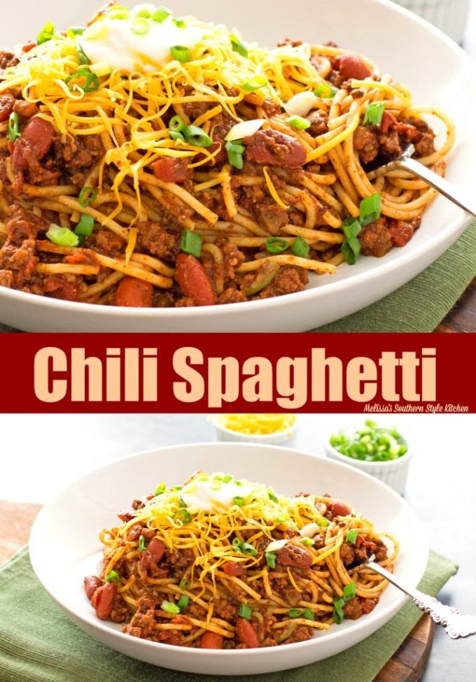 Southern Style Spaghetti
 Chili Spaghetti melissassouthernstylekitchen