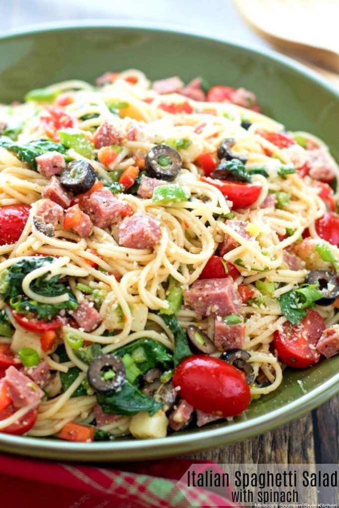 Southern Style Spaghetti
 Italian Spaghetti Salad with Spinach