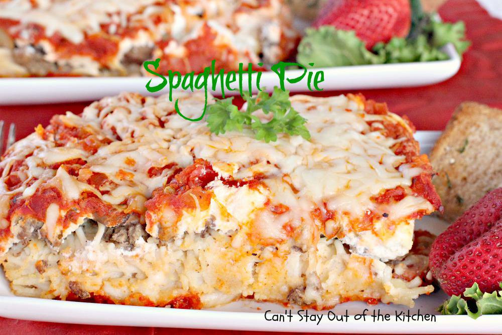 Spaghetti Pie With Ricotta Cheese
 Spaghetti Pie Can t Stay Out of the Kitchen