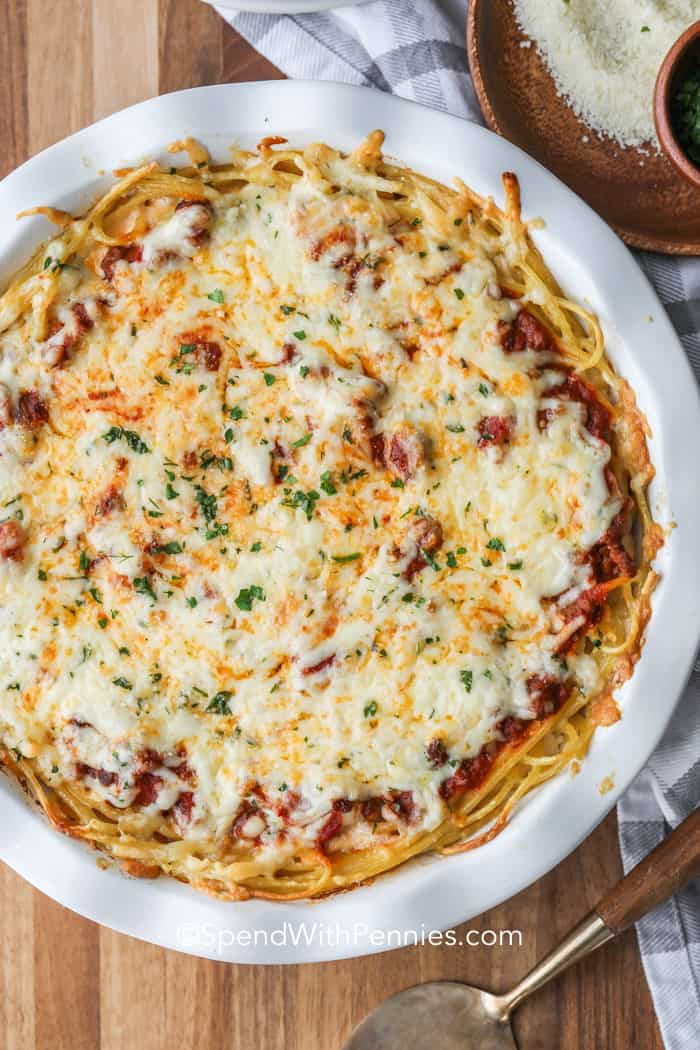 Spaghetti Pie With Ricotta Cheese
 Spaghetti Pie Spend With Pennies