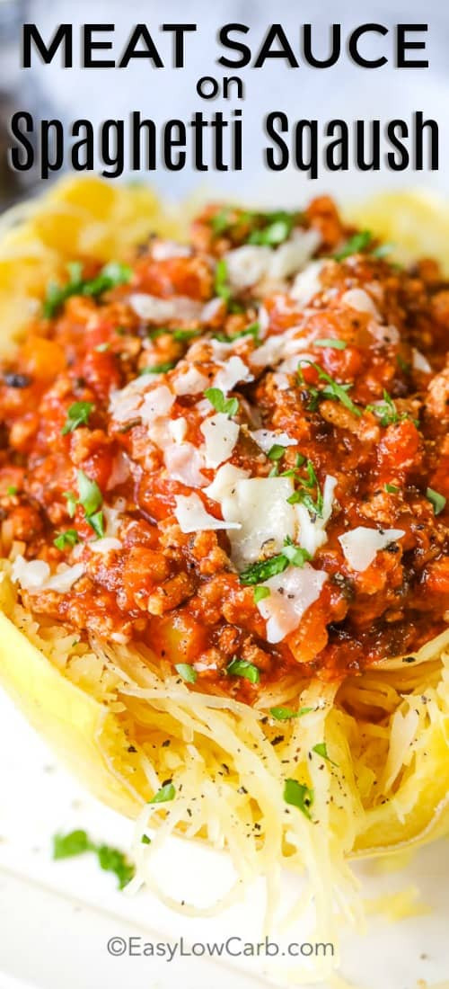 Spaghetti Squash With Meat Sauce
 Low Carb Spaghetti Squash with Meat Sauce Easy Low Carb