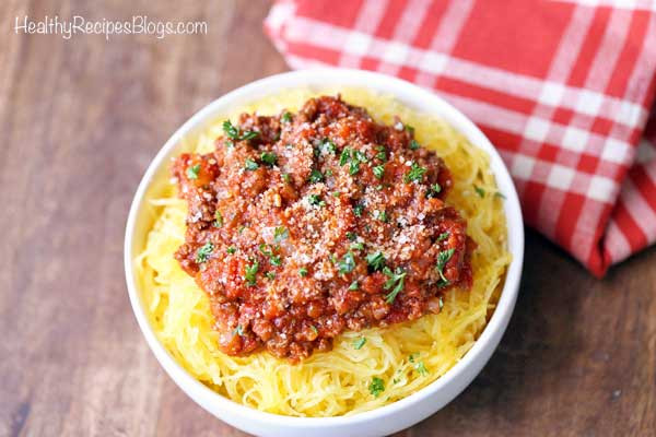 Spaghetti Squash With Meat Sauce
 Spaghetti Squash with Meat Sauce Recipe and Video