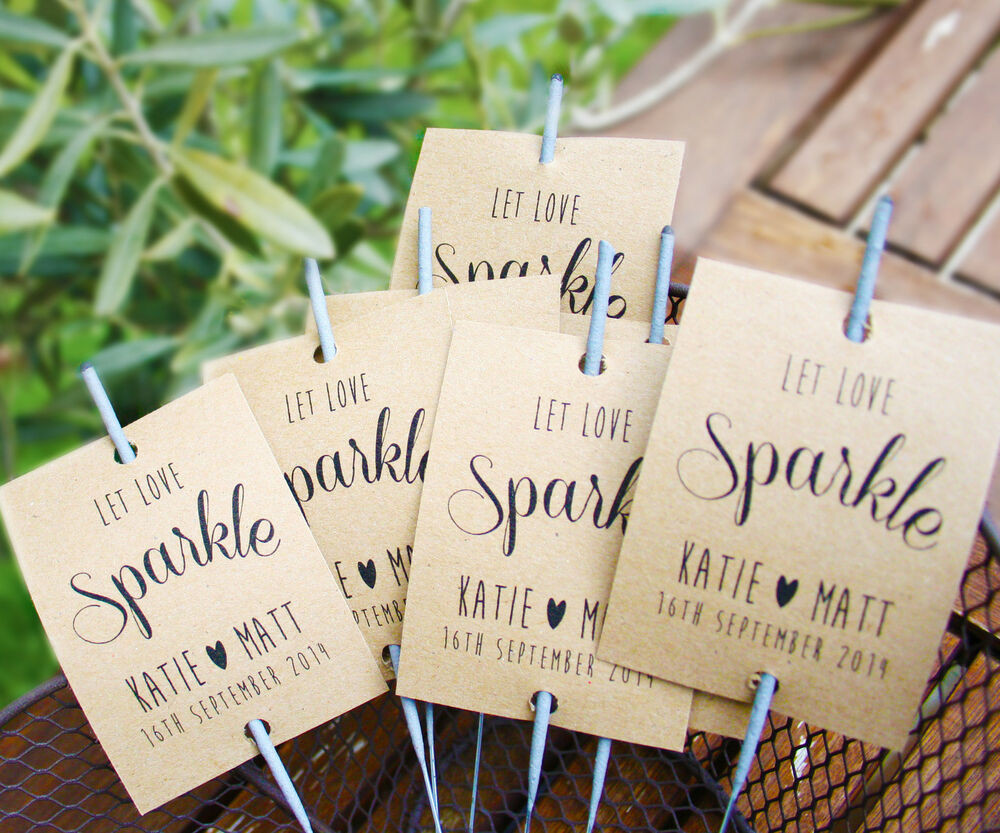 Sparklers As Wedding Favors
 10 x Sparkler covers wedding favours sparkler cover card