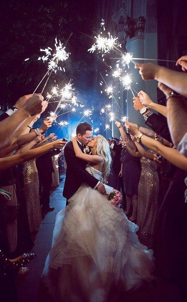 Sparklers Wedding Send Off
 20 Sparklers Send f Wedding Ideas for 2018 Oh Best Day