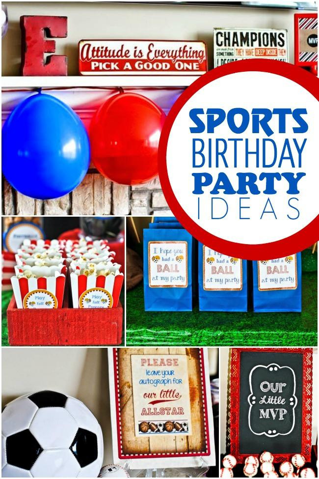 Sport Birthday Party Ideas
 A Sports Themed Boy s 1st Birthday Party Spaceships and