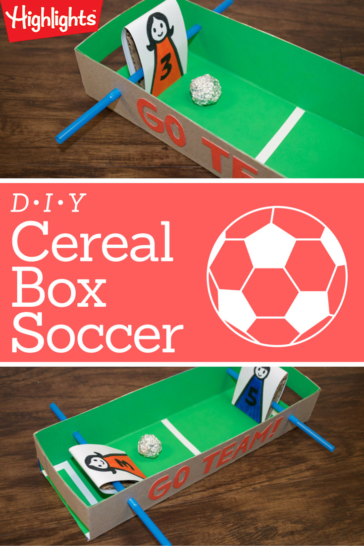 Sports Craft For Toddlers
 Cereal Box Soccer