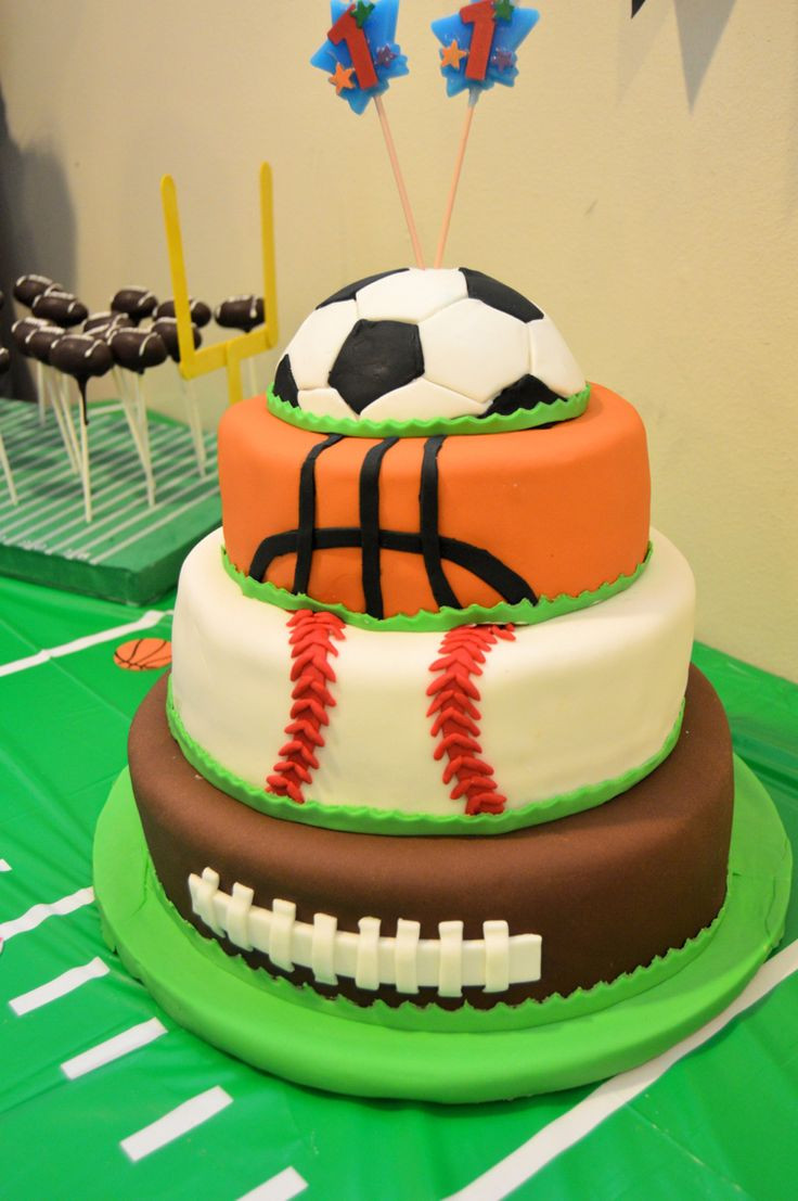Sports Themed Birthday Cakes
 All sports cake All sports birthday party
