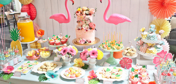 Spring Birthday Party Ideas For Adults
 Kara s Party Ideas Spring Flamingo Birthday Party