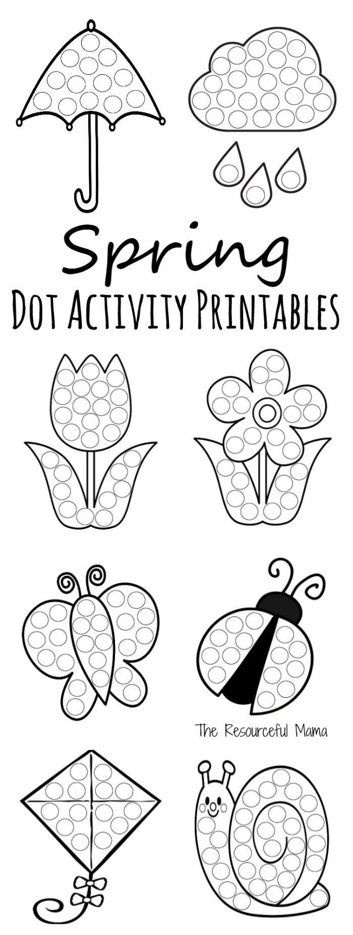 Spring Crafts For Kids Printables
 Spring Dot Activity Printables