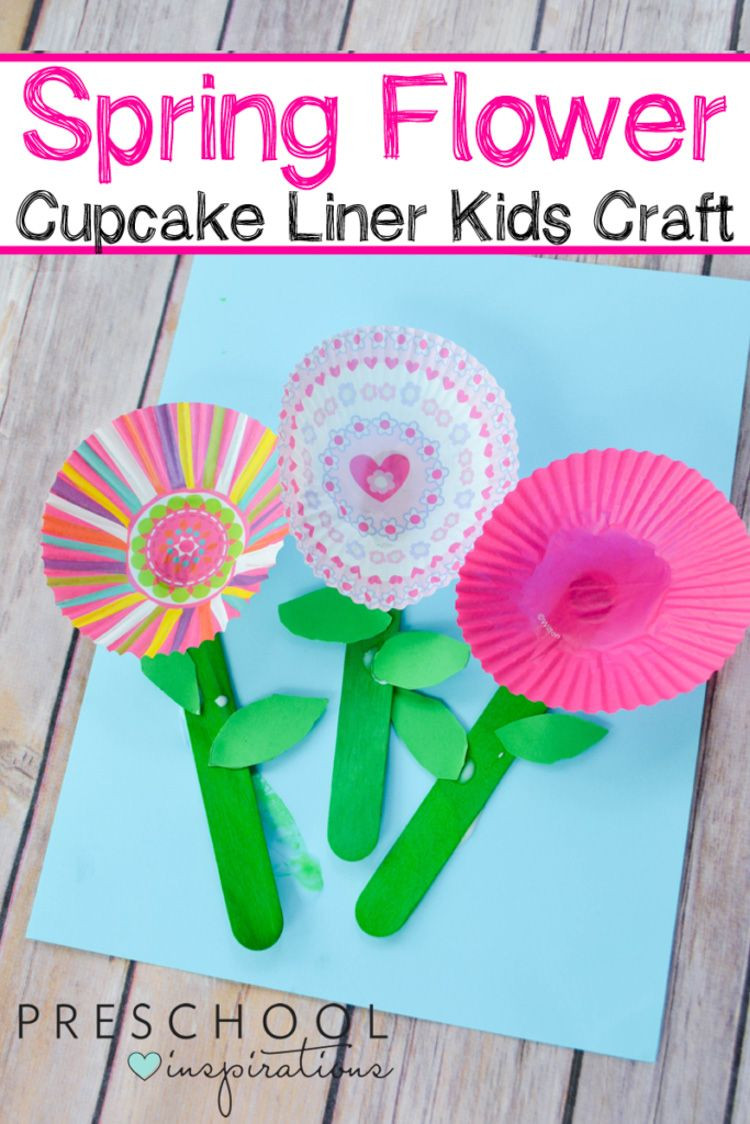 Spring Crafts For Preschool
 Spring Cupcake Liner Flowers Craft