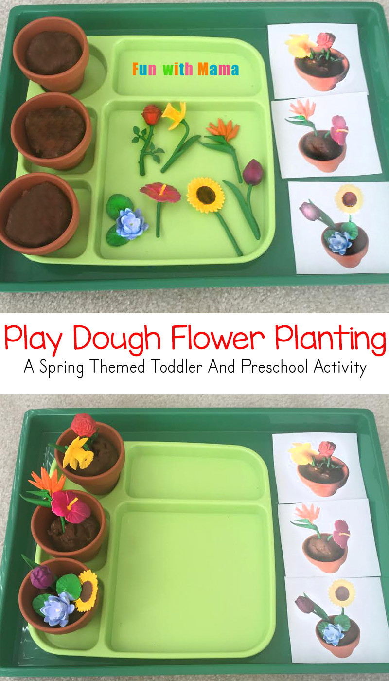 Spring Crafts For Preschool
 Preschool Spring Flower Planting Play Dough Activity Fun