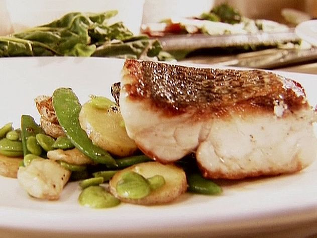 Spring Fish Recipes
 Seared Wild Striped Bass with Sauteed Spring Ve ables