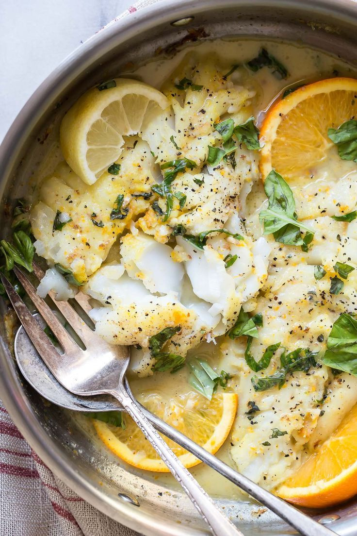 Spring Fish Recipes
 Pan Fried Cod in a Citrus and Basil Butter Sauce