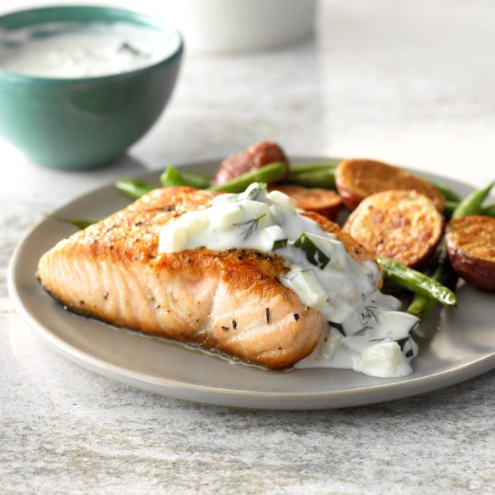 Spring Fish Recipes
 Pan Seared Salmon with Dill Sauce Recipe