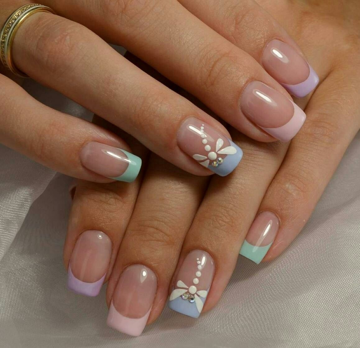 Spring French Nail Designs
 Pin by Kristi Tate on nails in 2019
