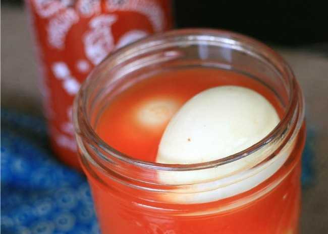 Sriracha Pickled Eggs
 10 Spicy Recipes for the Truly Sriracha Obsessed