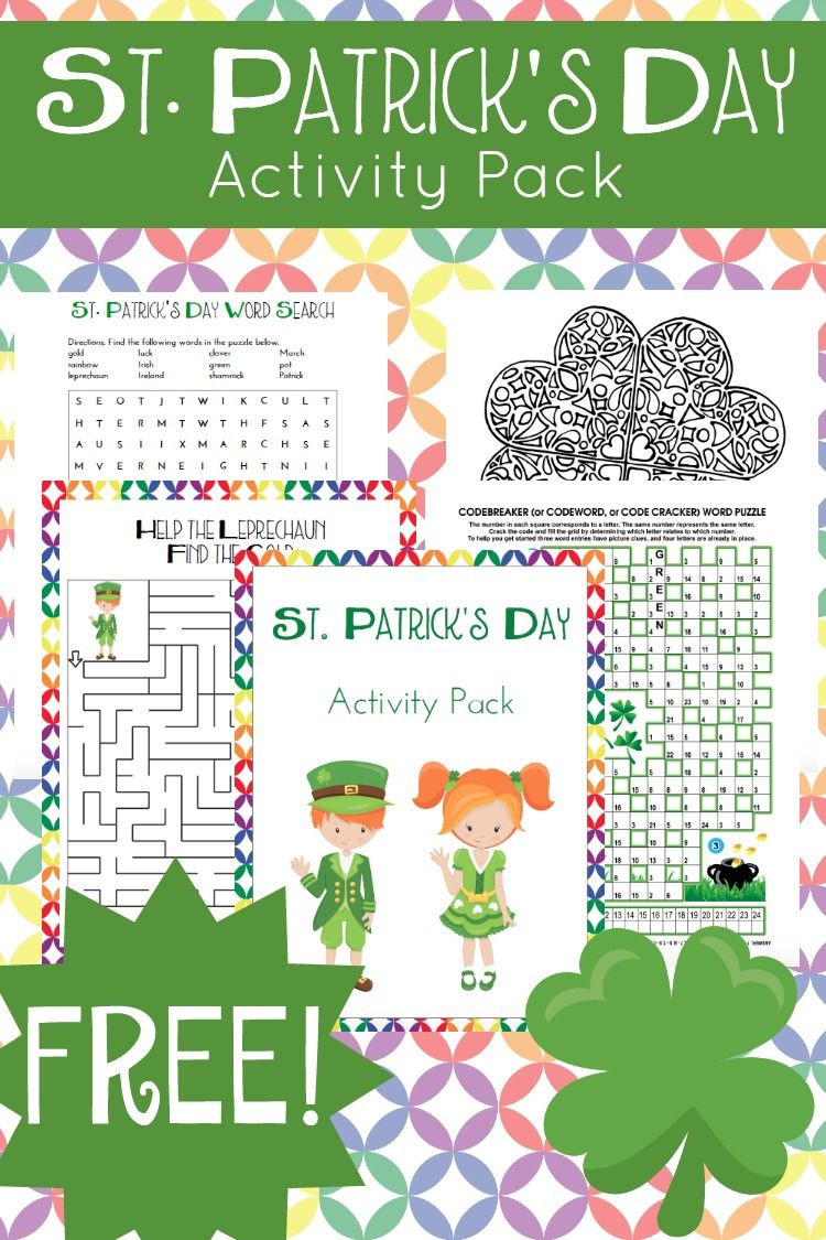 St. Patrick's Day Activities For Kids
 St Patricks Day Printable Activity Pack for Kids