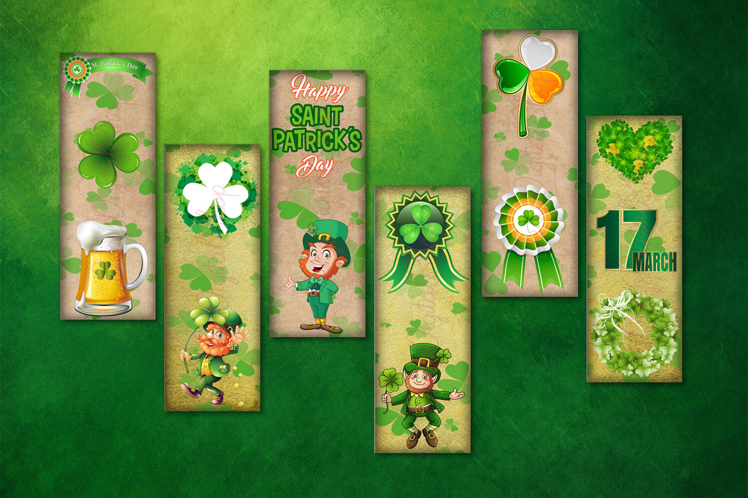 St. Patrick's Day Craft
 St Patrick s Day Digital Bookmarks St Patrick Bookmarks By