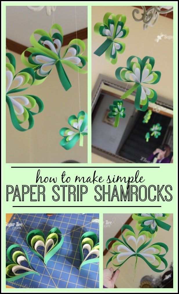 St Patrick's Day Crafts For Adults
 Paper Strip Shamrock SecondGradeSquad