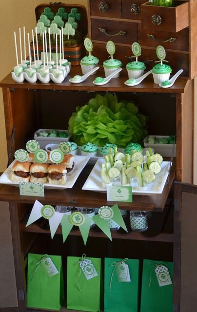 St Patrick's Day Food Ideas For Parties
 Party food at a St Patrick s Day Party stpatricksday