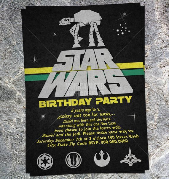 Star Wars Birthday Invitations
 Printable Star Wars Inspired Birthday Invitation Baby Shower
