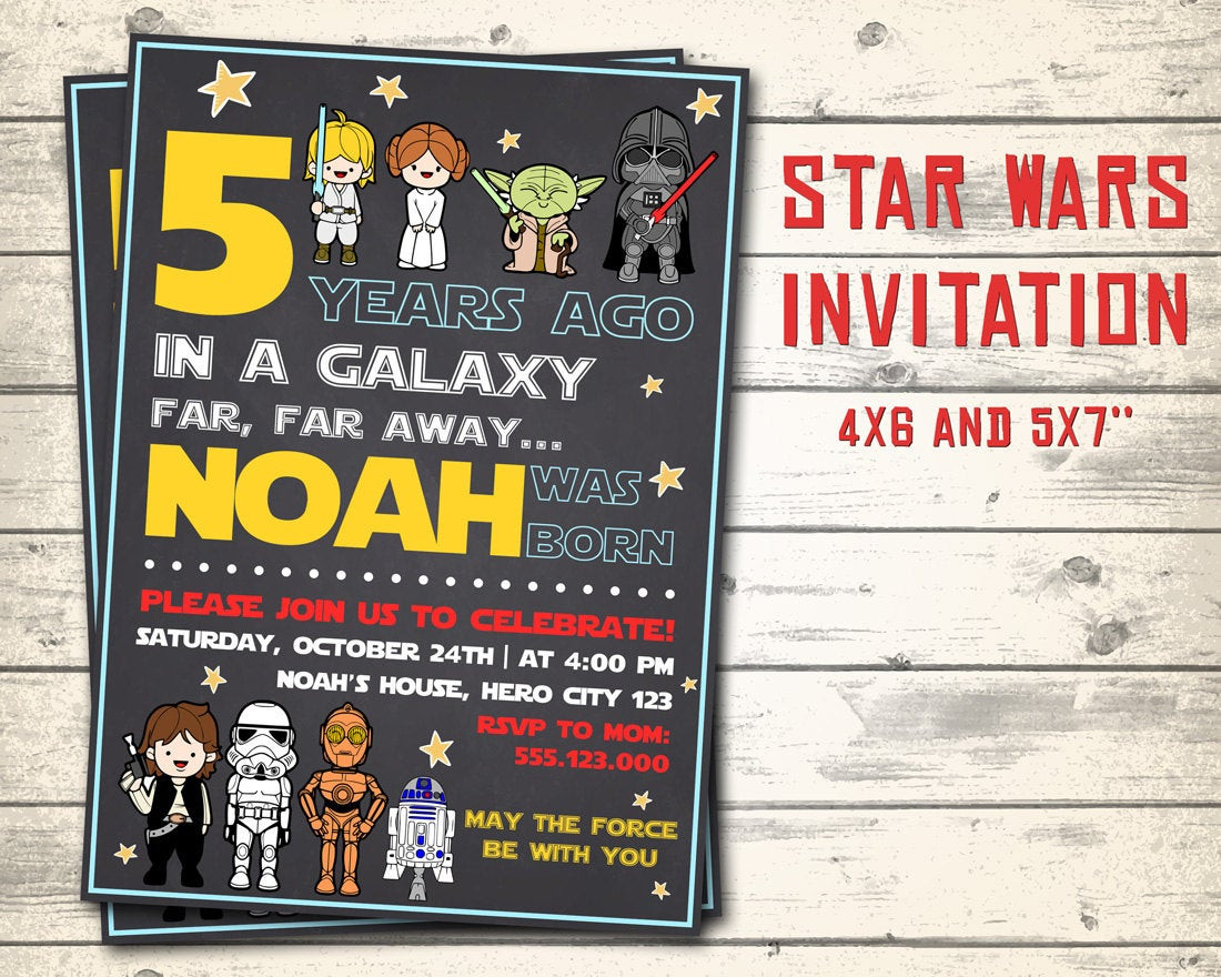 Star Wars Birthday Invitations
 Star Wars invitation Star Wars birthday invitation Star Wars