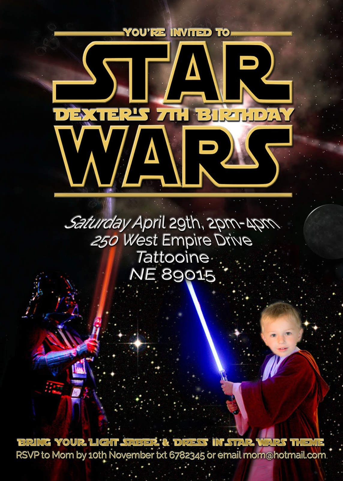 Star Wars Birthday Invitations
 FREE Kids Party Invitations Star Wars Party Invitation