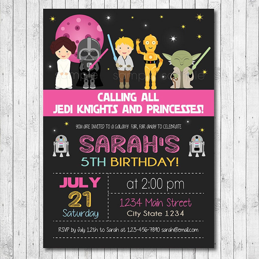 Star Wars Birthday Invitations
 Star Wars Birthday Invitation Star wars Invite Star wars
